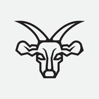 concept de logo de tatouage de tête de mouton vecteur