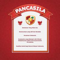 selamat hari pancasila signifie joyeux jour de pancasila le symbole de la république d'indonésie vecteur