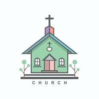 vecteur de conception d'icône d'église