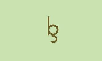 alphabet lettres initiales monogramme logo gb, bg, g et b vecteur