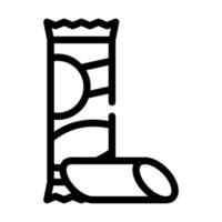 illustration vectorielle de l'icône de la ligne de pâtes rigatoni vecteur