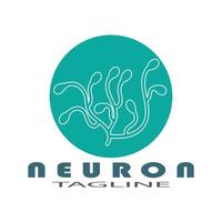 logo de neurone ou icône de modèle d'illustration de conception de logo de cellule nerveuse avec concept de vecteur