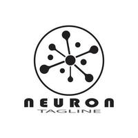 logo de neurone ou icône de modèle d'illustration de conception de logo de cellule nerveuse avec concept de vecteur