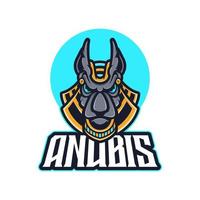 vecteur d'illustrations de mascotte logo anubis