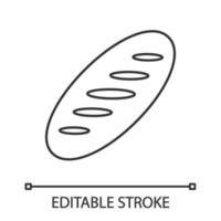 icône linéaire de pain de mie. illustration de la ligne mince. pâtisserie. symbole de contour. dessin de contour isolé de vecteur. trait modifiable vecteur