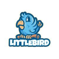 logo mascotte petites illustrations d'oiseaux vecteur