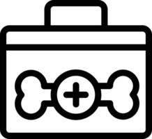illustration vectorielle de kit médical sur fond. symboles de qualité premium. icônes vectorielles pour le concept et la conception graphique. vecteur