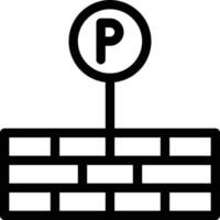 illustration vectorielle de panneau de stationnement sur fond.symboles de qualité premium.icônes vectorielles pour le concept et la conception graphique. vecteur