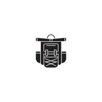 icône de glyphe de sac à dos. signe de style glyphe pour le concept mobile et la conception web. icône de vecteur de glyphe de sac à dos. symbole, illustration de logo. graphique vectoriel