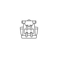 icône de ligne de sac à dos. signe de style linéaire pour le concept mobile et la conception web. icône de vecteur de contour de sac à dos. symbole, illustration de logo. graphique vectoriel