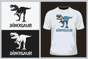 t-shirt de vecteur de dinosaure