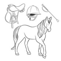 illustration vectorielle de cheval vecteur