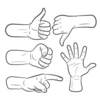 illustration vectorielle de main