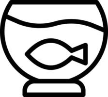 illustration vectorielle de bol de poisson sur fond.symboles de qualité premium.icônes vectorielles pour le concept et la conception graphique. vecteur