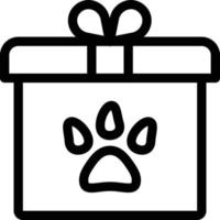 illustration vectorielle de cadeau pour animaux de compagnie sur un arrière-plan.symboles de qualité premium.icônes vectorielles pour le concept et la conception graphique. vecteur