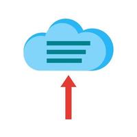 télécharger toutes les données sur l'icône de la ligne cloud vecteur