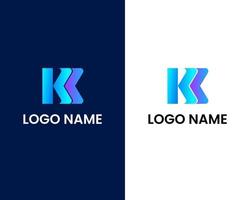 modèle de conception de logo moderne lettre k et m vecteur