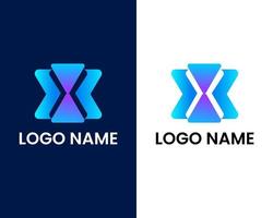 lettre x modèle de conception de logo moderne créatif vecteur