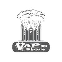 logo vintage de magasin de vape, illustration vectorielle vecteur