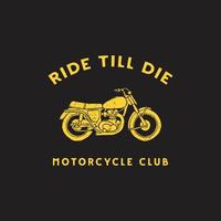 logo d'illustration de moto vecteur