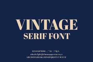 police serif vintage vecteur