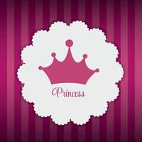 fond de princesse avec illustration vectorielle de couronne vecteur