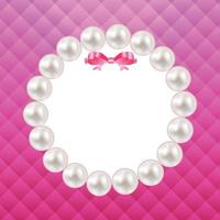 cadre de perles vintage avec fond d'arc. illustration vectorielle. vecteur