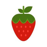 icône de ligne de fraise vecteur