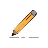 vecteur de crayon pour la présentation de l'icône du symbole du site Web