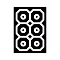 soleil concentrateur glyphe icône illustration vectorielle noir vecteur