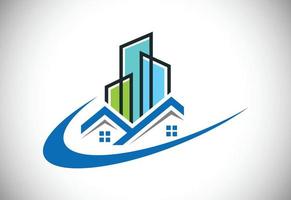 logo de l'immobilier, logo de la maison, symbole du logo de la maison vecteur
