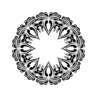 ornements décoratifs en forme de fleur. mandala bon pour les tatouages, les estampes et les cartes postales. illustration vectorielle vecteur