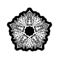 ornements de mandala en forme de fleur. bon pour les logos, les impressions et les cartes. illustration vectorielle vecteur