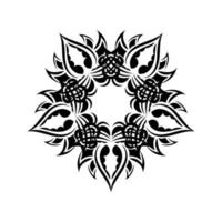 ornements décoratifs en forme de fleur. mandala sur fond blanc. illustration vectorielle vecteur