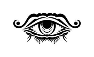 tatouage symbole maçonnique oeil qui voit tout. vision de l'emblème de la providence. illustration vectorielle.