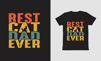 meilleur design de t-shirt de papa chat de tous les temps. vecteur