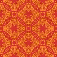 modèle sans couture rouge-orange avec des ornements décoratifs de luxe, vintage. bon pour les menus, les cartes postales, le papier peint et le tissu. illustration vectorielle. vecteur