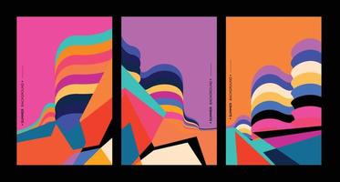 illustration de fond géométrique abstrait coloré pour l'affiche d'été