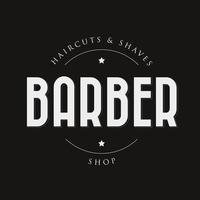 barbier signe vintage timbre noir vecteur