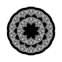 ornements de mandala en forme de fleur. bon pour les tatouages, les impressions et les cartes. isolé sur fond blanc. illustration vectorielle vecteur