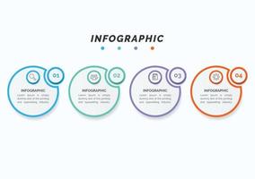 visualisation des données d'entreprise. diagramme de processus. éléments abstraits du graphique, diagramme avec 4 étapes, options, parties ou processus. infographie de modèle d'entreprise de vecteur, conception, vecteur, 2,3,4,5,6, vecteur