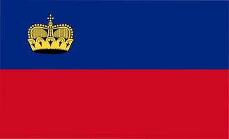 drapeau national de la principauté du liechtenstein vecteur