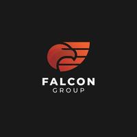 logo illustration aigle faucon vecteur