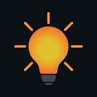 icône d'ampoule. éclairage symbole de la lampe électrique. idée signe illustration vectorielle design à la mode vecteur