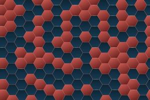 arrière-plan abstrait motif géométrique en nid d'abeille à gradient aléatoire. polygones de surface hexagonale chaotique illustration vectorielle 2d vecteur