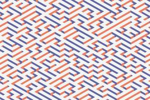 un labyrinthe isométrique à la mode est un moyen complexe de trouver une illustration de sortie dans des styles rétro et vintage. fond abstrait avec superposition de texture de bruit vecteur