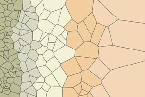 conception de modèle de diagramme de voronoi classique rétro. plat mosaïque beige couleur dégradé grille maille abstrait géométrique fond vecteur