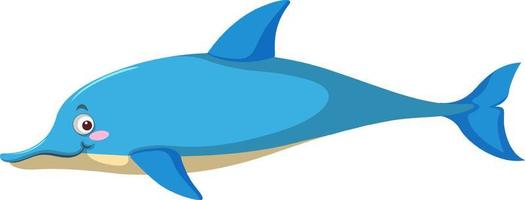 dauphin bleu en style cartoon vecteur