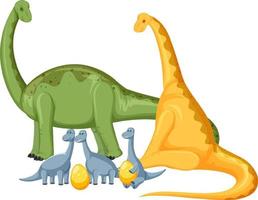 mignon dinosaure apatosaurus et personnage de dessin animé bébé vecteur