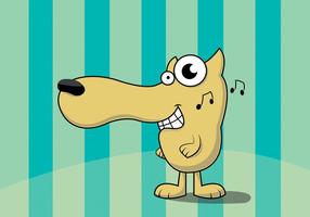 Silly Dog Cartoon Vector